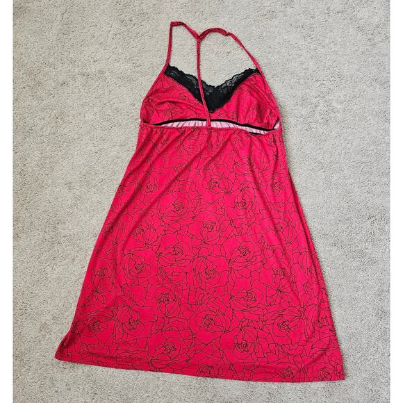 APT 9 INTIMATES LINGERIE / GOWN woman's Medium Red Black Lace - Picture 2 of 7